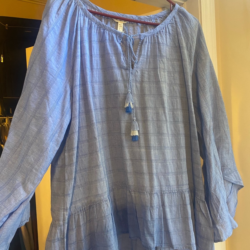 Matilda Jane size large long sleeve flutter sleeve blouse